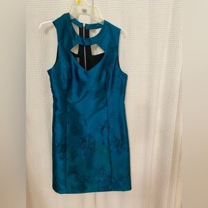 Muse Teal and Black Backless Dress
